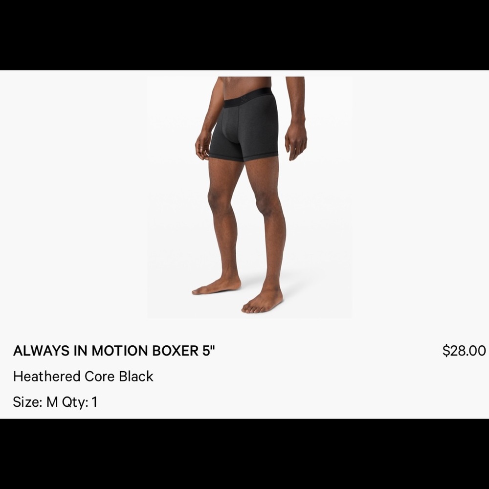 Lululemon Always In Motion Boxer 5”